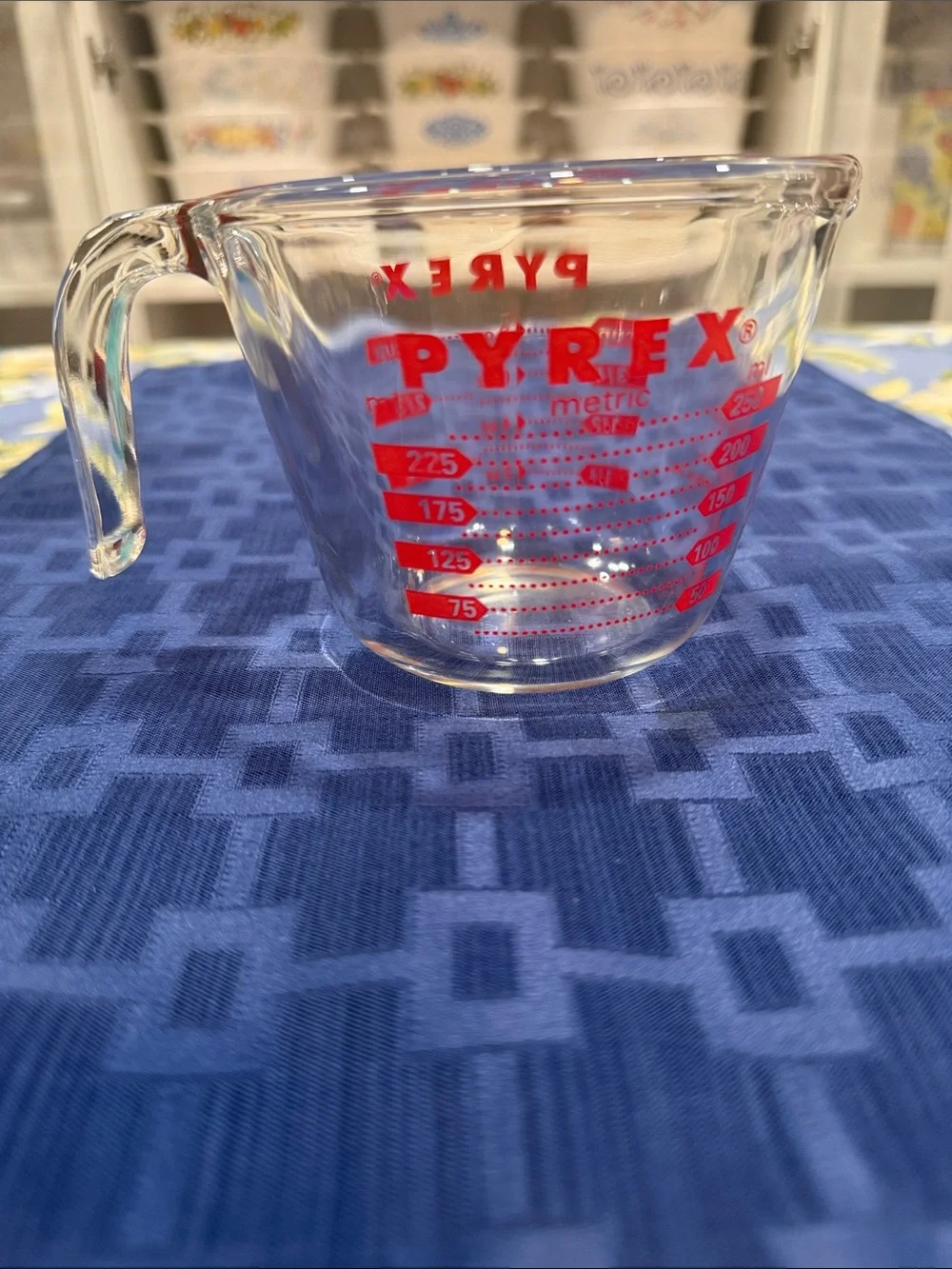Pyrex Clear Glass Measuring Cup with Red Markings 1 Cup